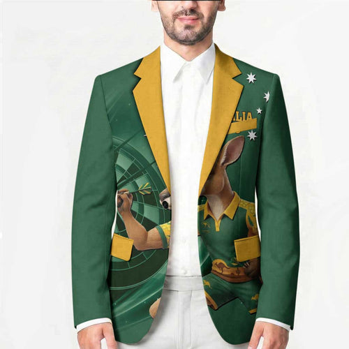 Australia Kangaroo Mascot Darts Blazer Green Edition