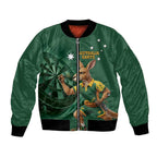 Australia Kangaroo Mascot Darts Bomber Jacket Green Edition