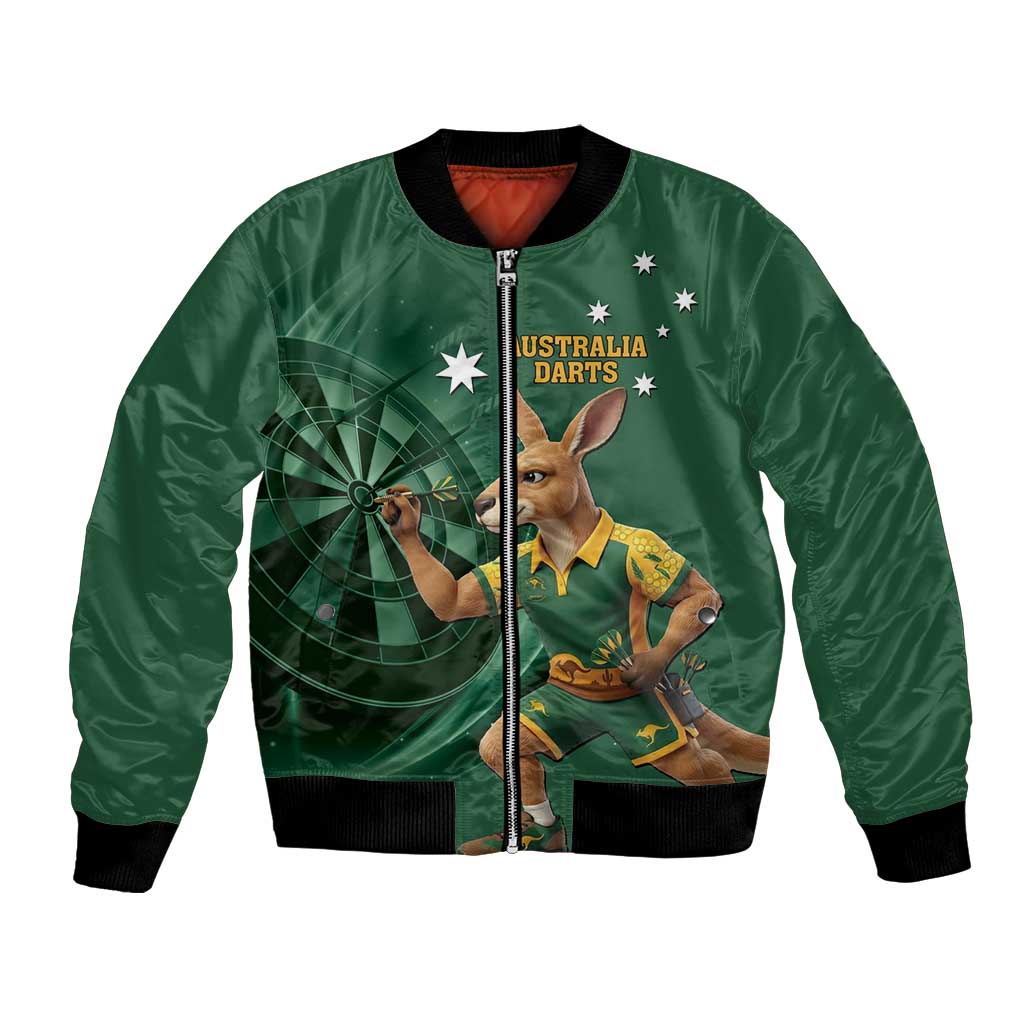Australia Kangaroo Mascot Darts Bomber Jacket Green Edition