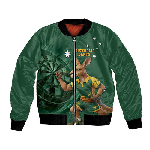 Australia Kangaroo Mascot Darts Bomber Jacket Green Edition