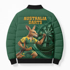 Australia Kangaroo Mascot Darts Bomber Puffer Jacket Green Edition