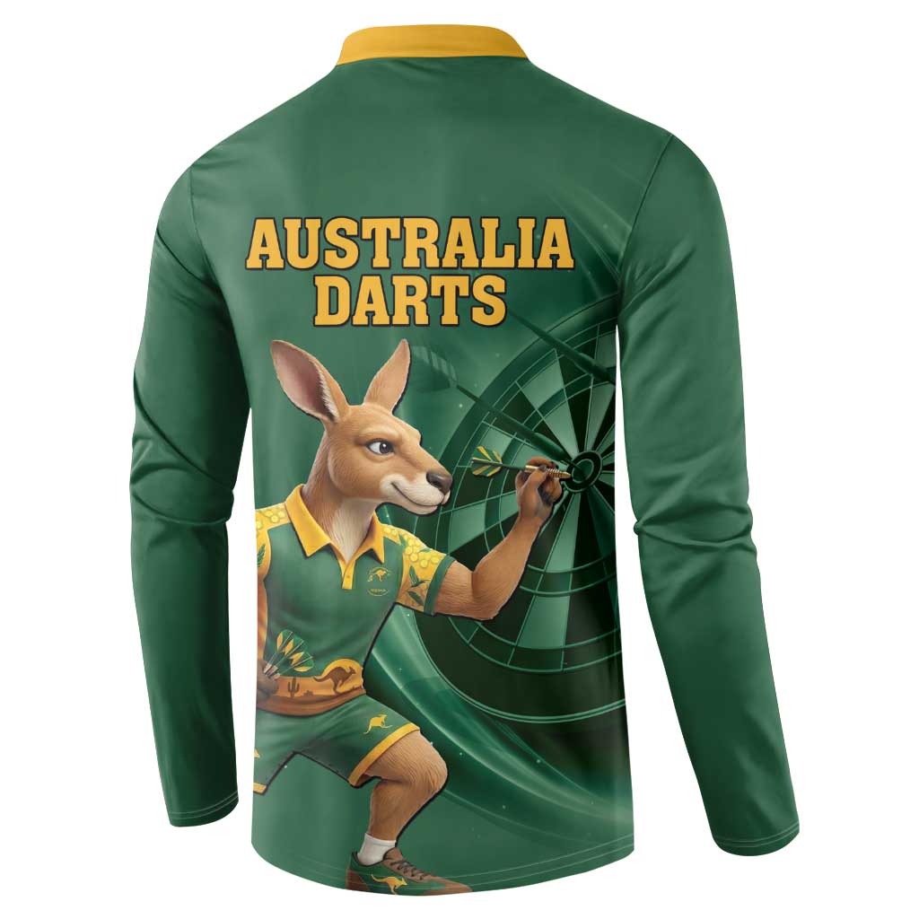 Australia Kangaroo Mascot Darts Button Sweatshirt Green Edition