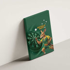 Australia Kangaroo Mascot Darts Canvas Wall Art Green Edition