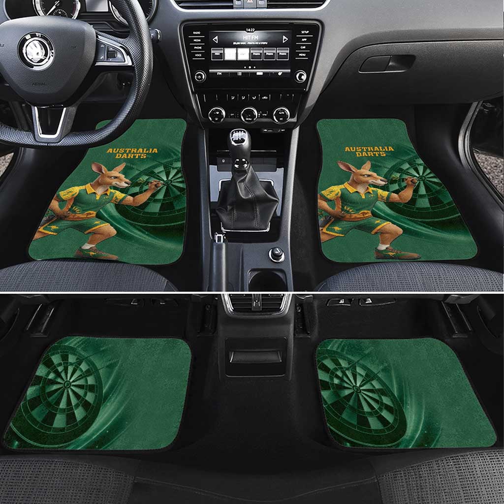 Australia Kangaroo Mascot Darts Car Mats Green Edition