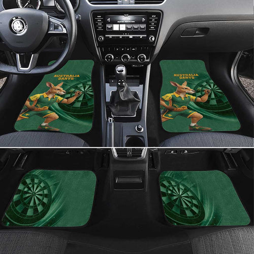 Australia Kangaroo Mascot Darts Car Mats Green Edition