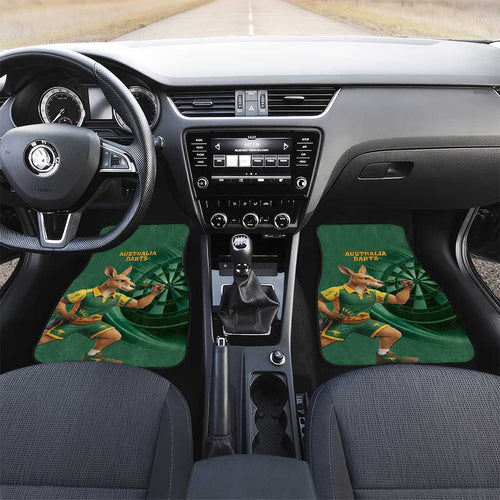 Australia Kangaroo Mascot Darts Car Mats Green Edition