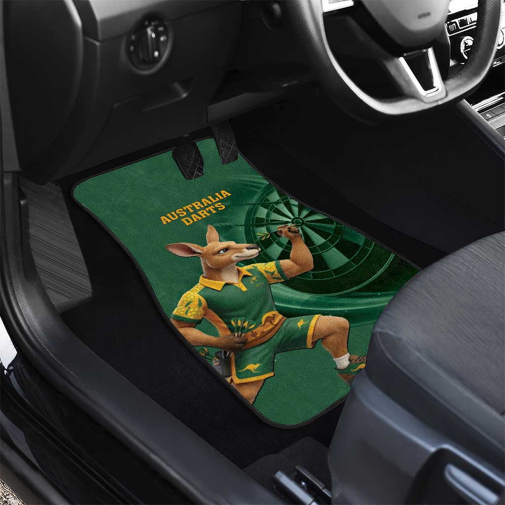 Australia Kangaroo Mascot Darts Car Mats Green Edition
