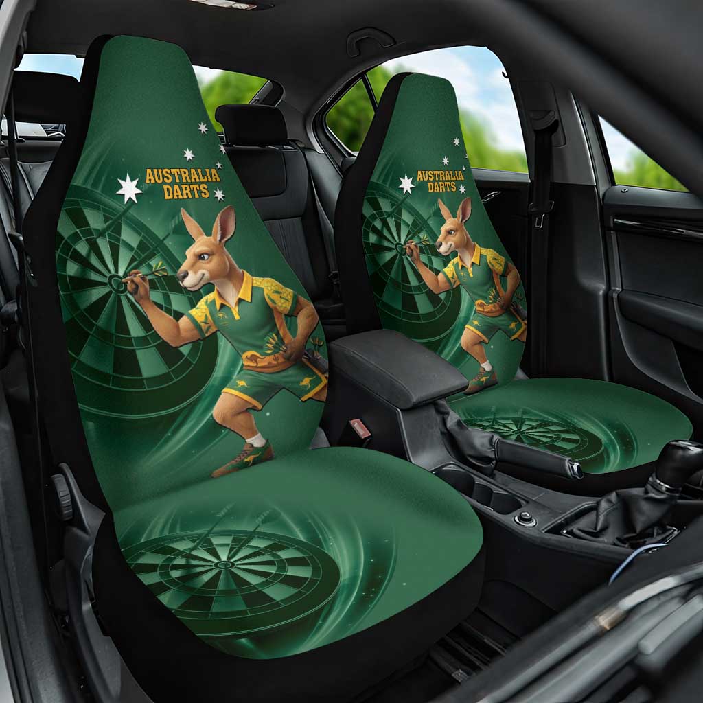Australia Kangaroo Mascot Darts Car Seat Cover Green Edition