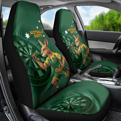Australia Kangaroo Mascot Darts Car Seat Cover Green Edition