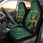 Australia Kangaroo Mascot Darts Car Seat Cover Green Edition
