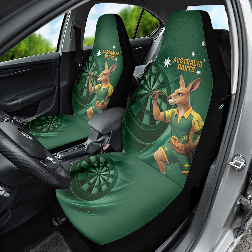 Australia Kangaroo Mascot Darts Car Seat Cover Green Edition
