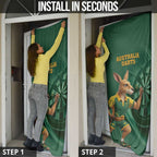 Australia Kangaroo Mascot Darts Door Cover Green Edition