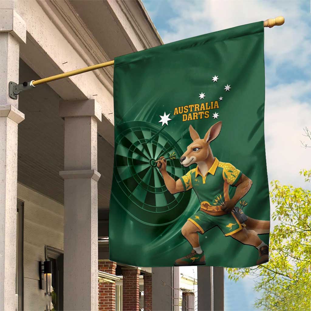 Australia Kangaroo Mascot Darts Garden Flag Green Edition