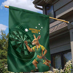 Australia Kangaroo Mascot Darts Garden Flag Green Edition