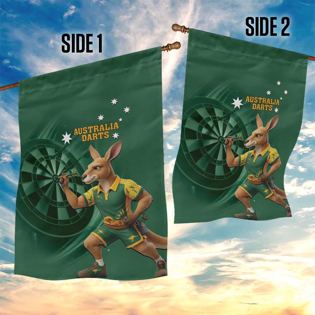 Australia Kangaroo Mascot Darts Garden Flag Green Edition