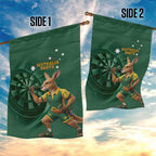 Australia Kangaroo Mascot Darts Garden Flag Green Edition