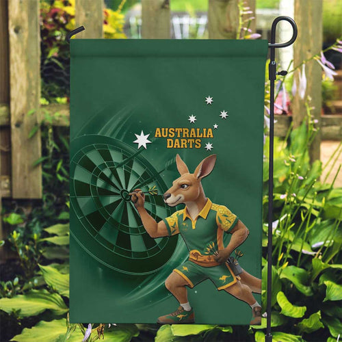 Australia Kangaroo Mascot Darts Garden Flag Green Edition