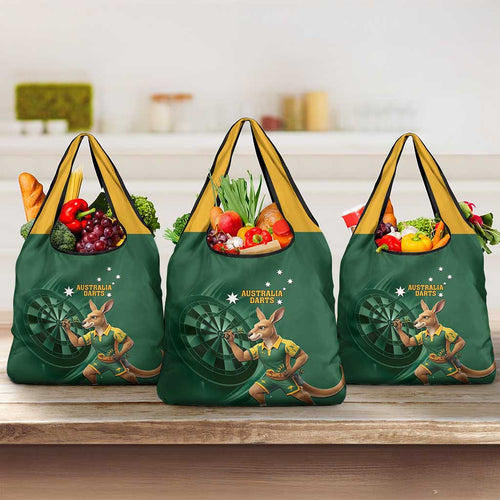 Australia Kangaroo Mascot Darts Grocery Bag Green Edition