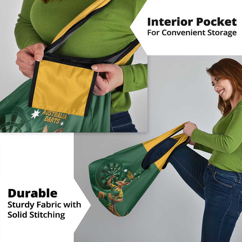 Australia Kangaroo Mascot Darts Grocery Bag Green Edition