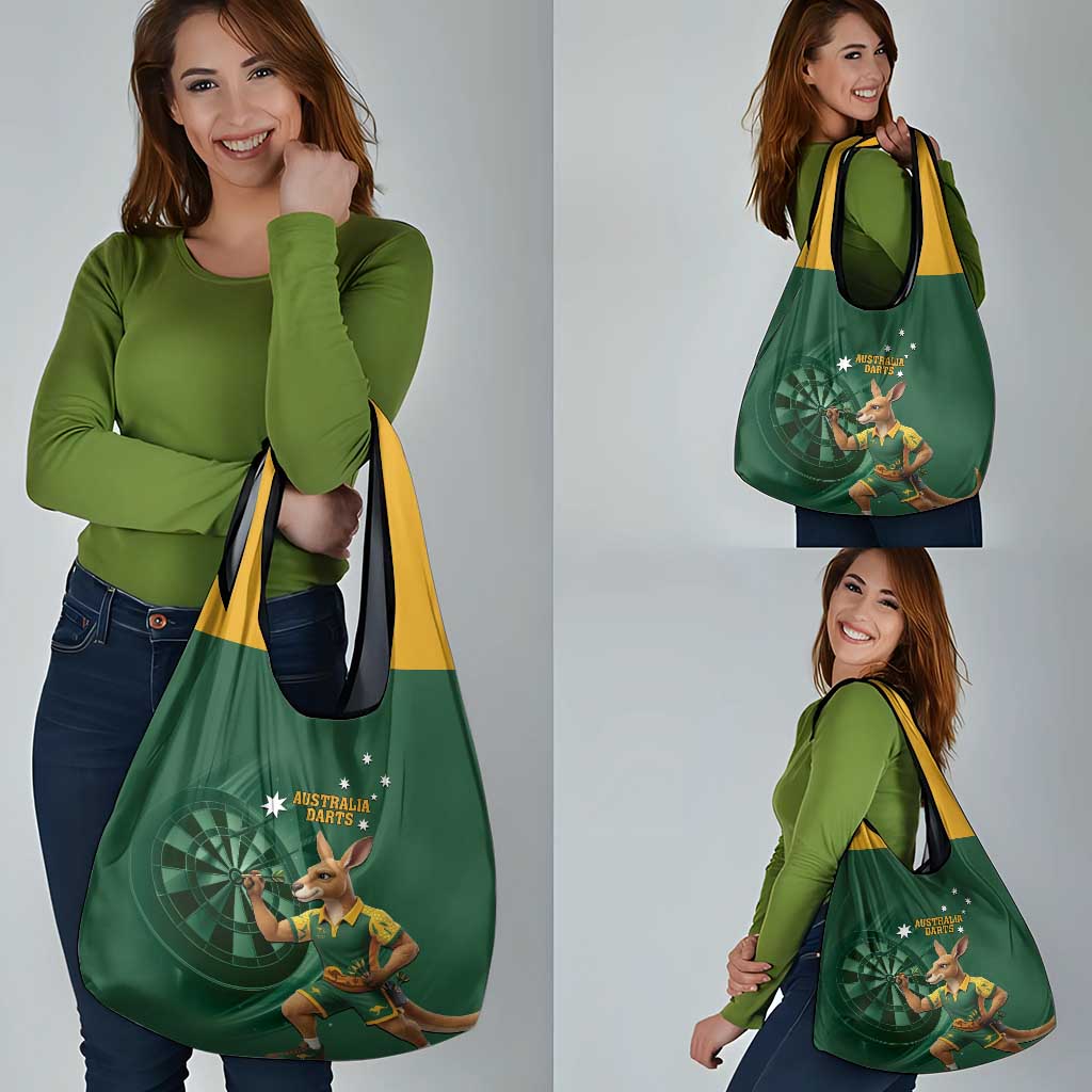 Australia Kangaroo Mascot Darts Grocery Bag Green Edition