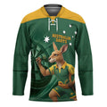 Australia Kangaroo Mascot Darts Hockey Jersey Green Edition