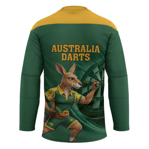 Australia Kangaroo Mascot Darts Hockey Jersey Green Edition