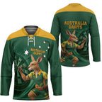 Australia Kangaroo Mascot Darts Hockey Jersey Green Edition