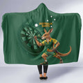 Australia Kangaroo Mascot Darts Hooded Blanket Green Edition