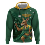 Australia Kangaroo Mascot Darts Hoodie Green Edition