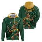 Australia Kangaroo Mascot Darts Hoodie Green Edition
