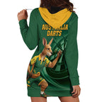 Australia Kangaroo Mascot Darts Hoodie Dress Green Edition