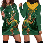 Australia Kangaroo Mascot Darts Hoodie Dress Green Edition
