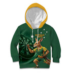 Australia Kangaroo Mascot Darts Kid Hoodie Green Edition