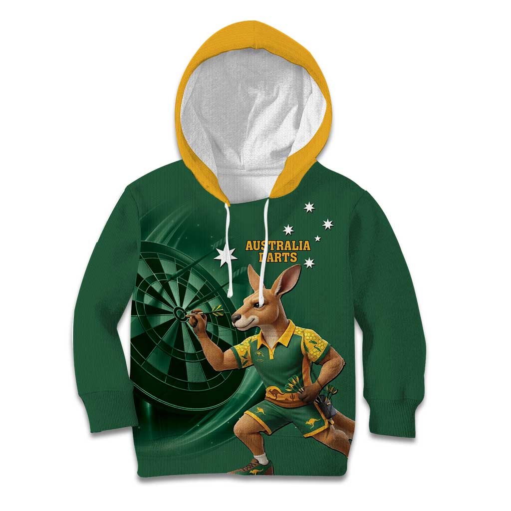 Australia Kangaroo Mascot Darts Kid Hoodie Green Edition