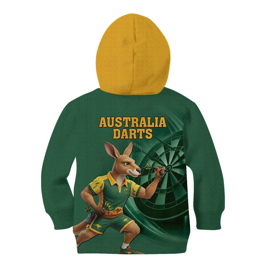 Australia Kangaroo Mascot Darts Kid Hoodie Green Edition