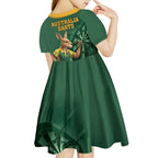 Australia Kangaroo Mascot Darts Kid Short Sleeve Dress Green Edition