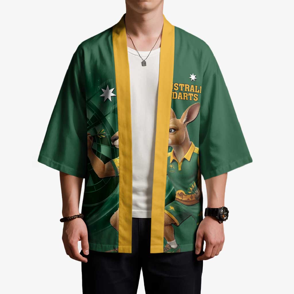 Australia Kangaroo Mascot Darts Kimono Green Edition