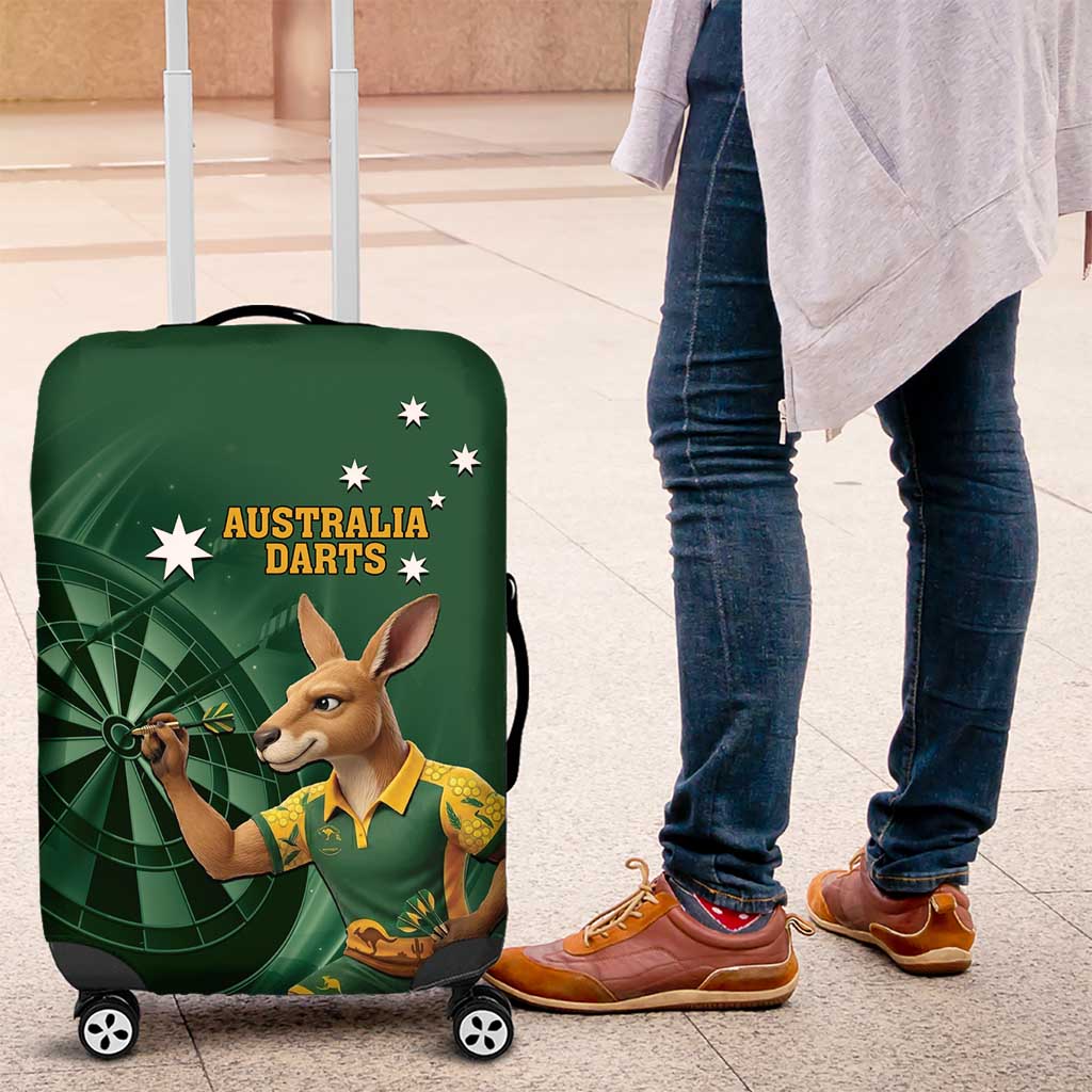 Australia Kangaroo Mascot Darts Luggage Cover Green Edition