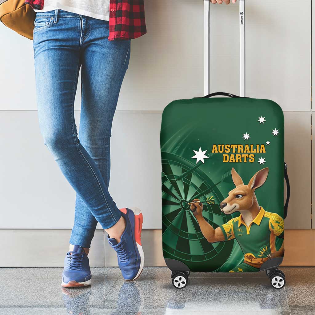 Australia Kangaroo Mascot Darts Luggage Cover Green Edition