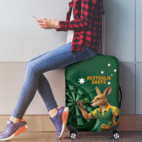 Australia Kangaroo Mascot Darts Luggage Cover Green Edition