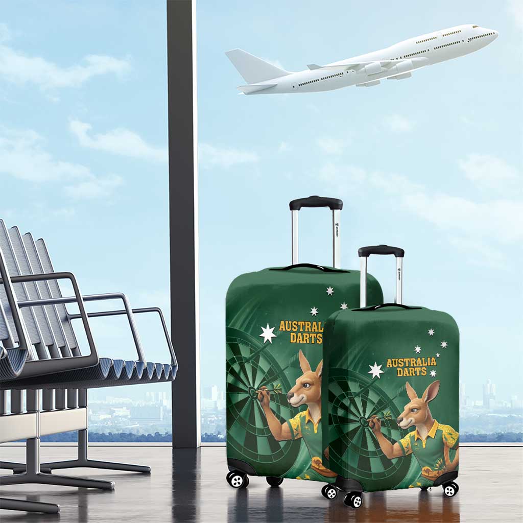 Australia Kangaroo Mascot Darts Luggage Cover Green Edition