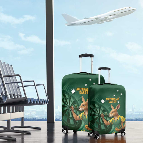 Australia Kangaroo Mascot Darts Luggage Cover Green Edition
