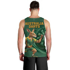 Australia Kangaroo Mascot Darts Men Tank Top Green Edition