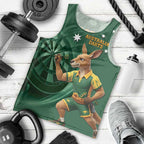 Australia Kangaroo Mascot Darts Men Tank Top Green Edition