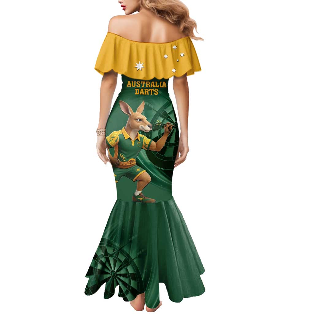 Australia Kangaroo Mascot Darts Mermaid Dress Green Edition