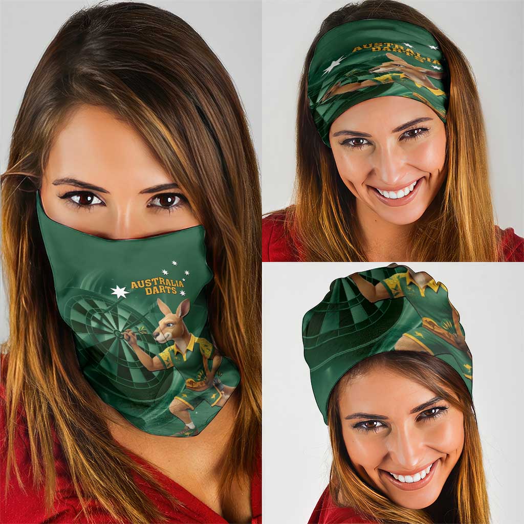 Australia Kangaroo Mascot Darts Neck Gaiter Green Edition