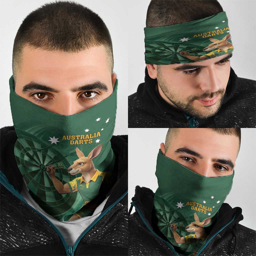 Australia Kangaroo Mascot Darts Neck Gaiter Green Edition