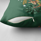 Australia Kangaroo Mascot Darts Pillow Cover Green Edition