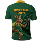 Australia Kangaroo Mascot Darts Polo Shirt Green Edition