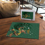 Australia Kangaroo Mascot Darts Puzzle Green Edition